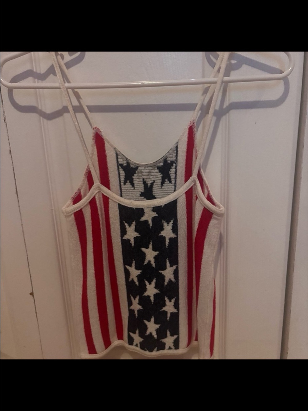 Vertigo Paris Striped Star Knit Crop Tank in Red, White & Blue - Picture 3 of 6